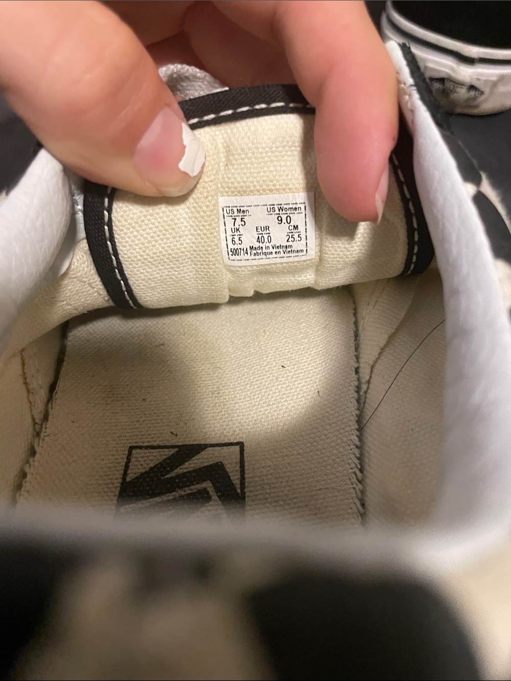 Vans Black & White Checkerboard Old Skool Sneakers - Picture 4 of 5